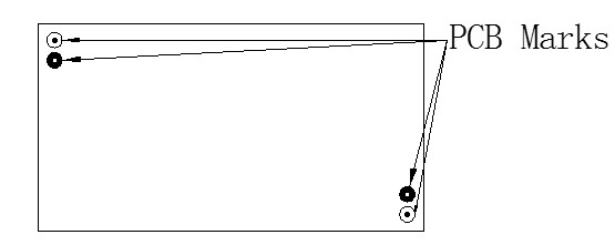 在有貼片的PCB板上，為提高貼片元件的貼裝的準(zhǔn)確性，一般要求在貼片層對角端放置兩個校正標(biāo)記(MarkS)點