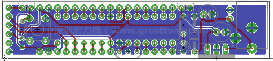 以上就是布線的所有步驟了。接下來就只剩下絲印（silk-screen）、建立Gerber檔跟drill檔和送去印刷電路板廠制作的步驟。