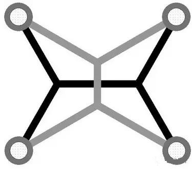 灰色Steiner樹不是最優(yōu)的，但黑色Steiner樹是最優(yōu)的。