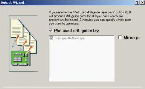 選中“Plot used drill guide layer”